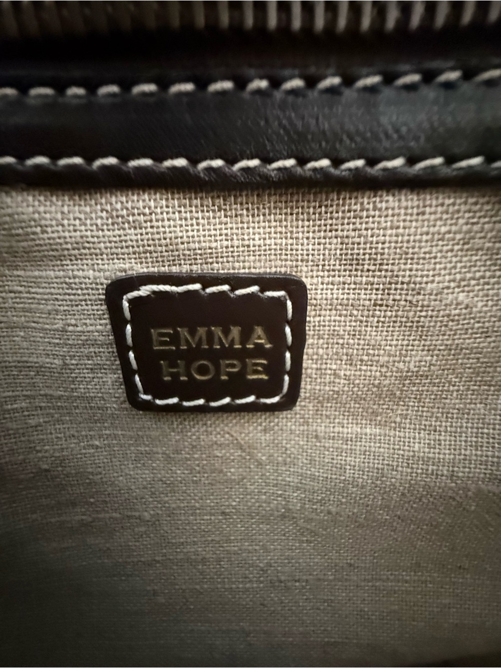 Vintage Emma Hope Cowhide Doctors Satchel Bag in Brown and White - Picture 8 of 8